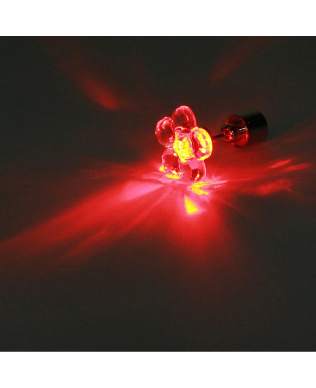 1pc Halloween Plum Blossom Led Light Ear Stud Dance Party Accessories