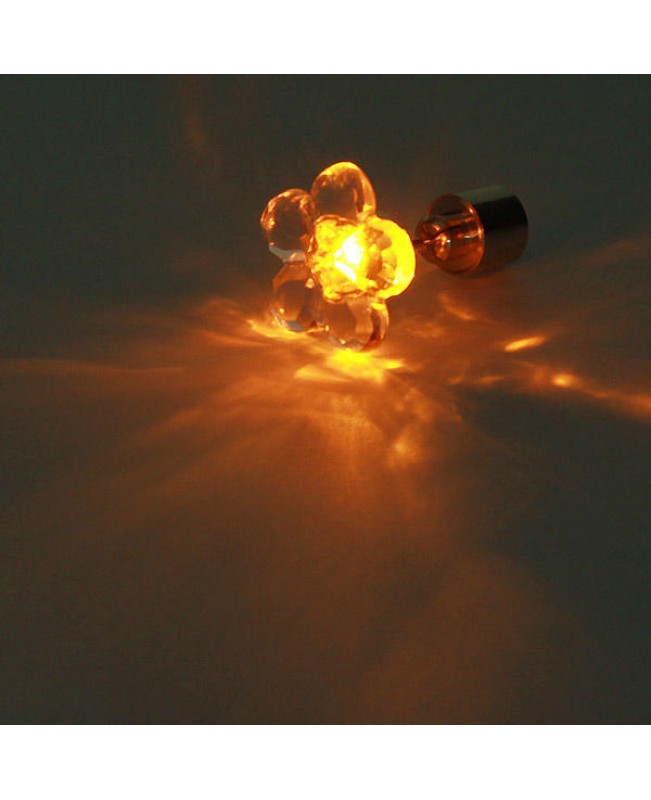 1pc Halloween Plum Blossom Led Light Ear Stud Dance Party Accessories