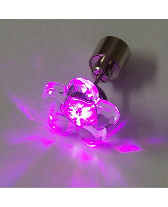 1pc Halloween Plum Blossom Led Light Ear Stud Dance Party Accessories