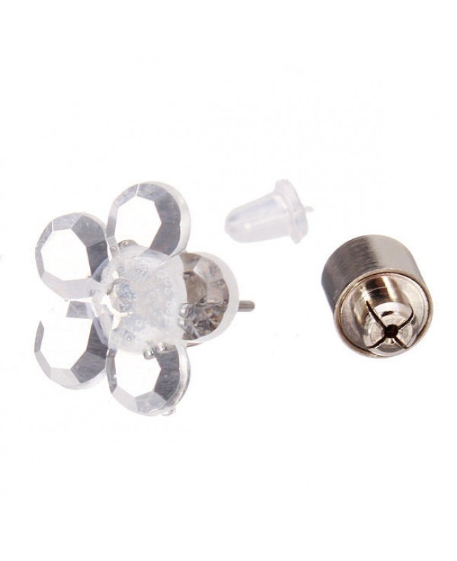 1pc Halloween Plum Blossom Led Light Ear Stud Dance Party Accessories