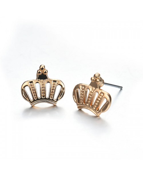 Punk Gold Crown Charm Double Layer Black Choker Fa...