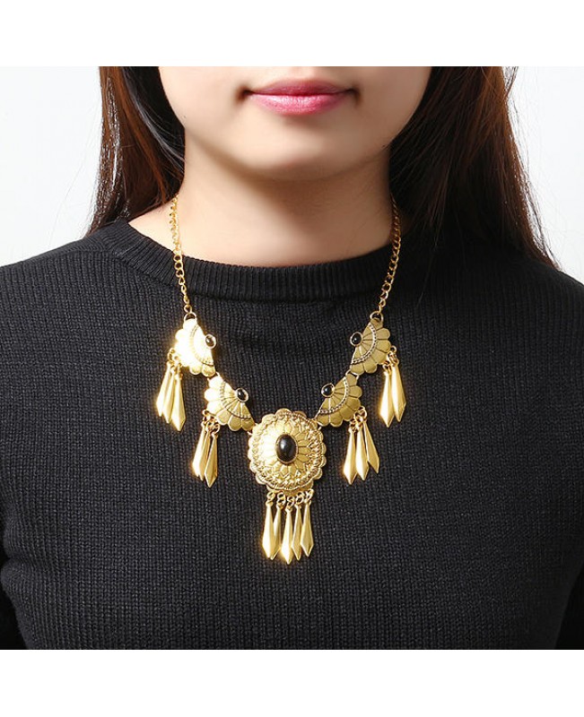 Elegant Women Statement Flower Jewelry Set Trendy Turquoise Party Jewelry for Female