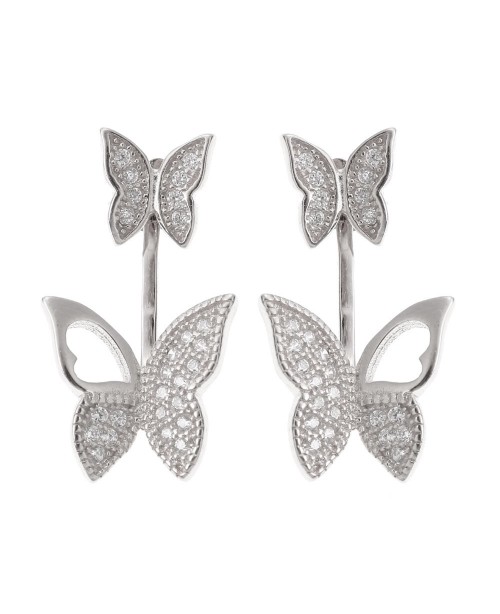Sweet 925 Sterling Silver Rose Gold Earrings Full ...