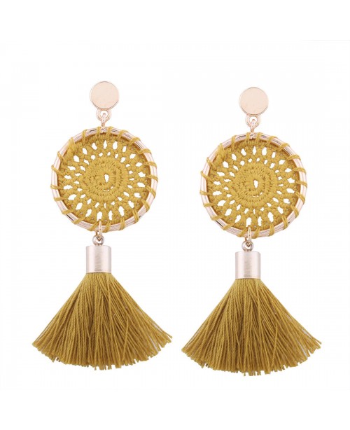 Women's Trendy Knitted Handmade Long Tassel Earrin...