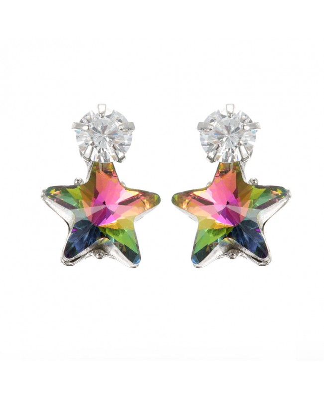 Simple Star Ear Stud Earring Dazzling Cubic Zirconia Star Crystal Piercing Earrings for Women