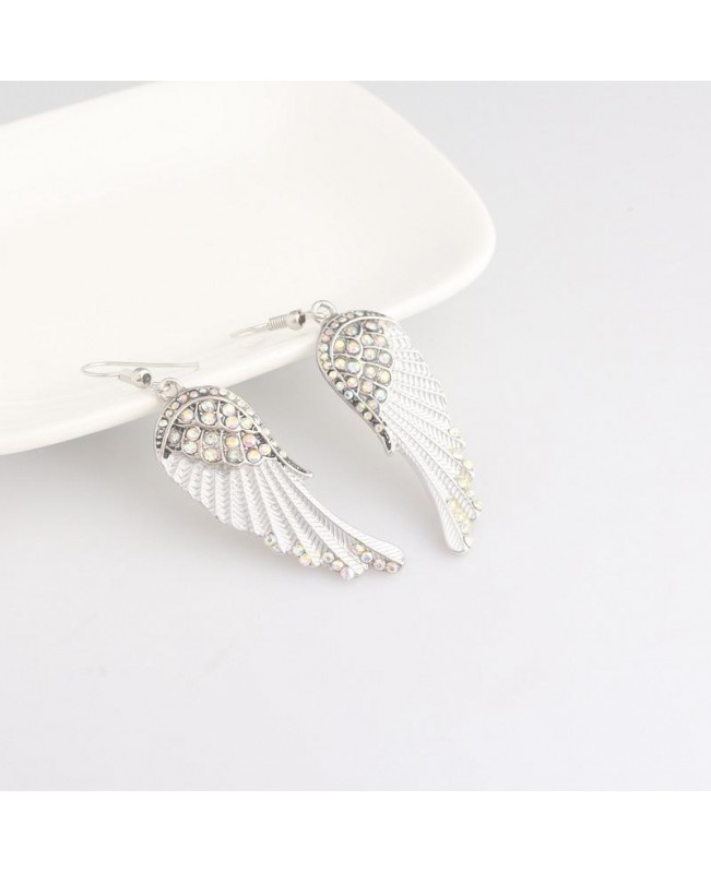 Cute Women's Earrings Angel Wings Rhinestone Alloy Dangle Earring Fashion Earrings for Women